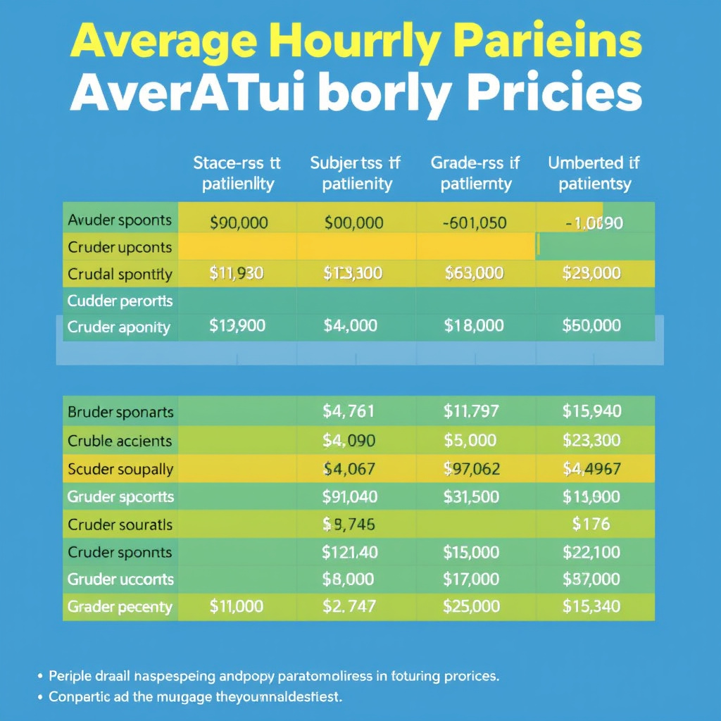 Average Cost of Private Tutors by Subject and Level